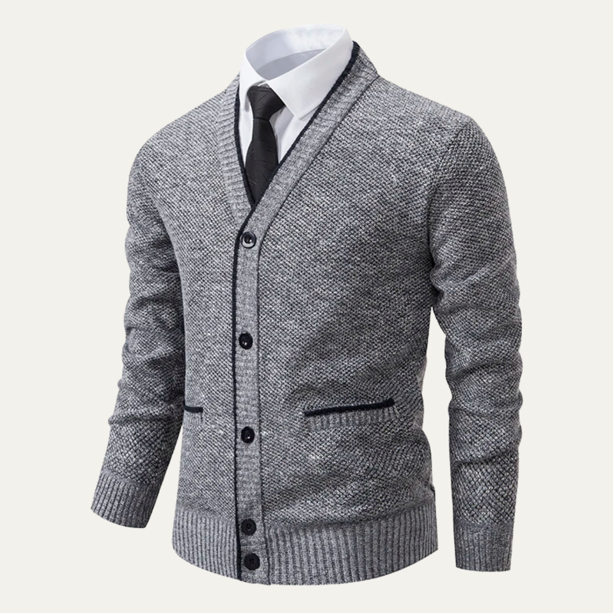 The Peschiera Men’s Knitted Casual V Neck Cardigan