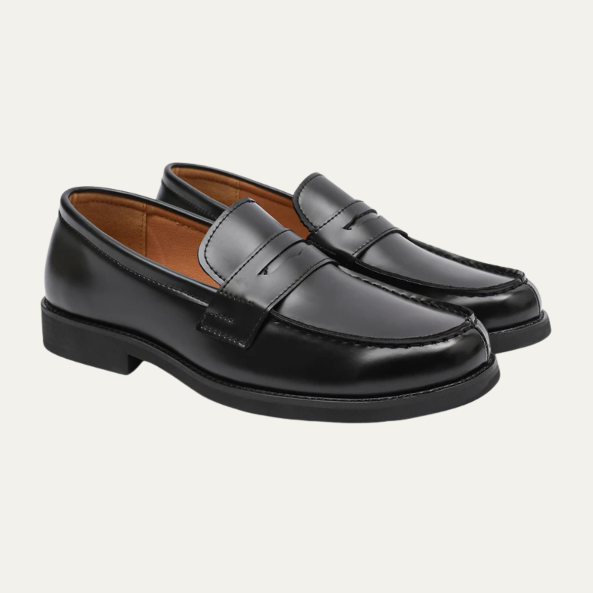 The Watercrest Hill Men’s Handmade Faux Leather Penny Loafers