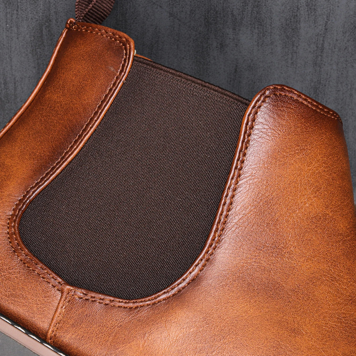 The Montalcino Men’s Brown Classic Leather Slip On Chelsea Boots