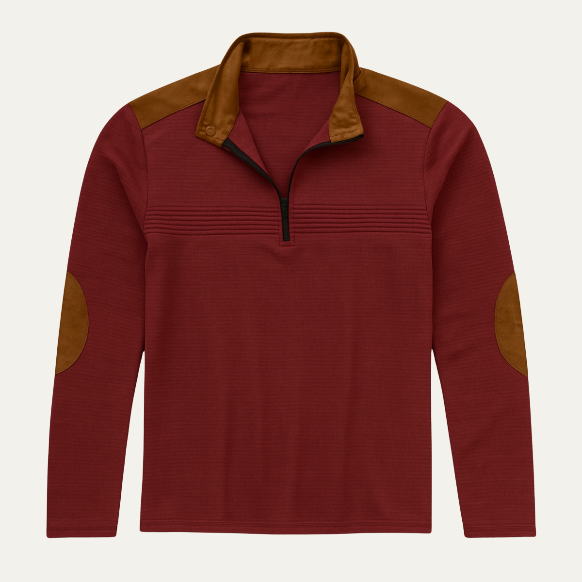 The Lille Men’s Vintage Half Zip Contrast Collar Sweater