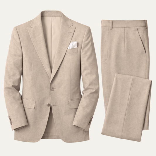 The Basel Men’s Luxury Linen Suit Set – Blazer & Pants