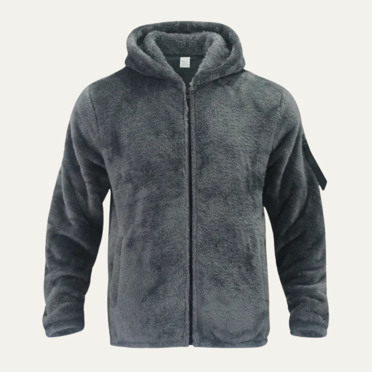 The Lucca Alta Men’s Winter Soft Velvet Zip Up Hoodie Fleece Jacket