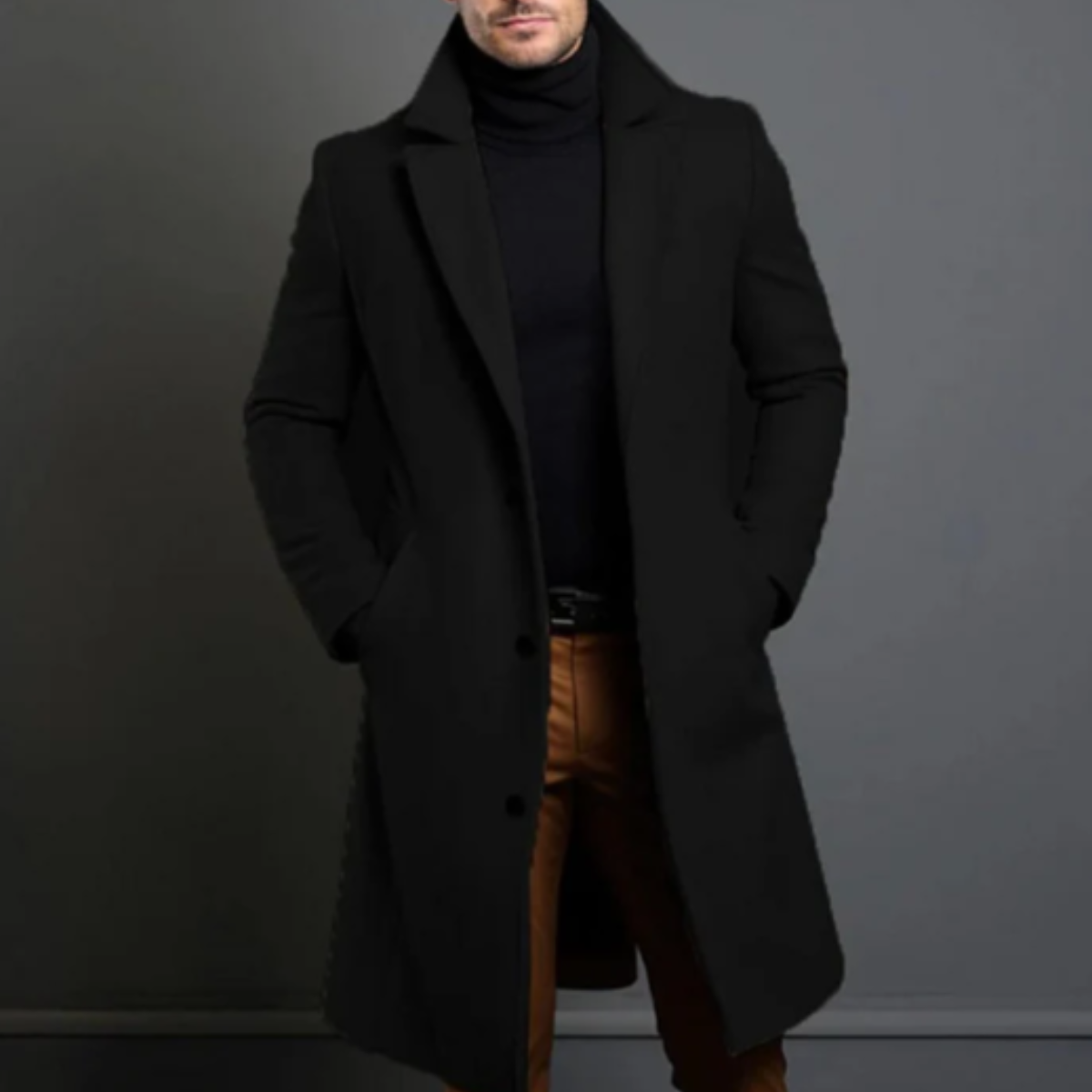 The Belmont Men’s Elegant Classic Wool Winter Overcoat
