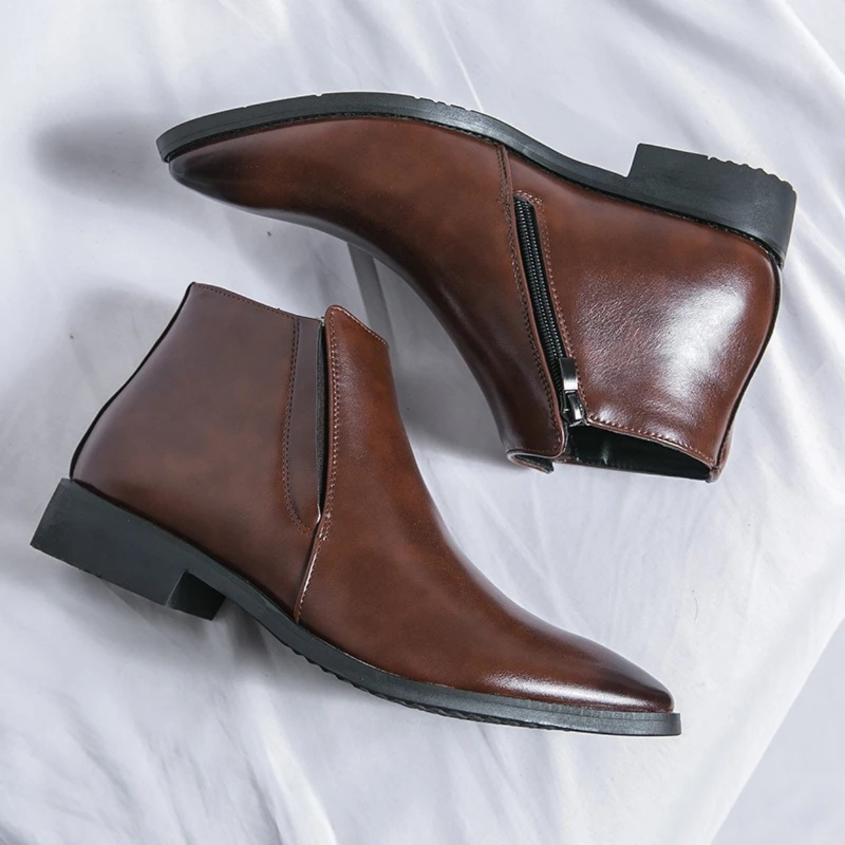 The Panarea Men’s Classic Leather Chelsea Slip On Boots