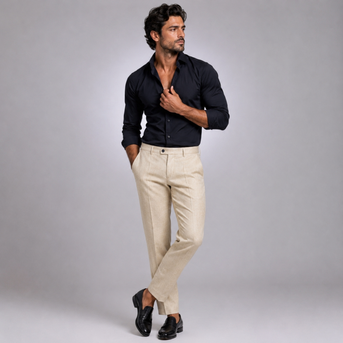 The Silverwood Men’s Casual Linen Dress Pants – Slim Fit