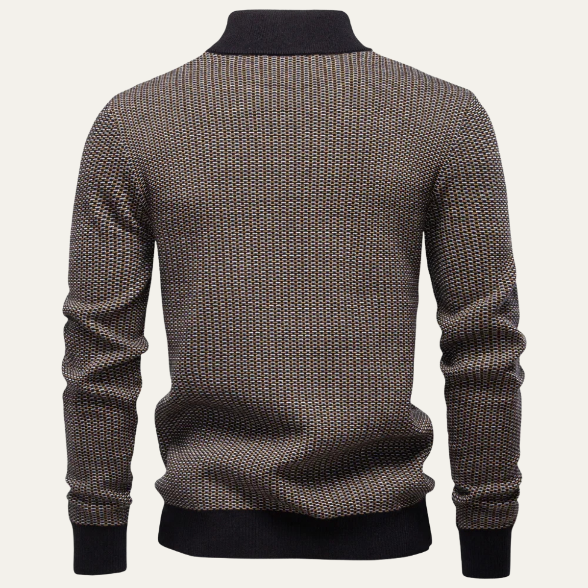 The Bellcrest Men’s Warm Thickened Stand Collar Half Zip Knit Sweater