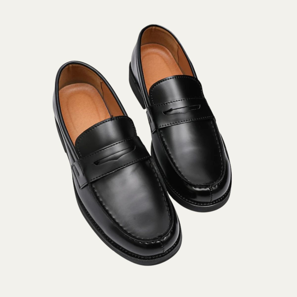 The Watercrest Hill Men’s Handmade Faux Leather Penny Loafers