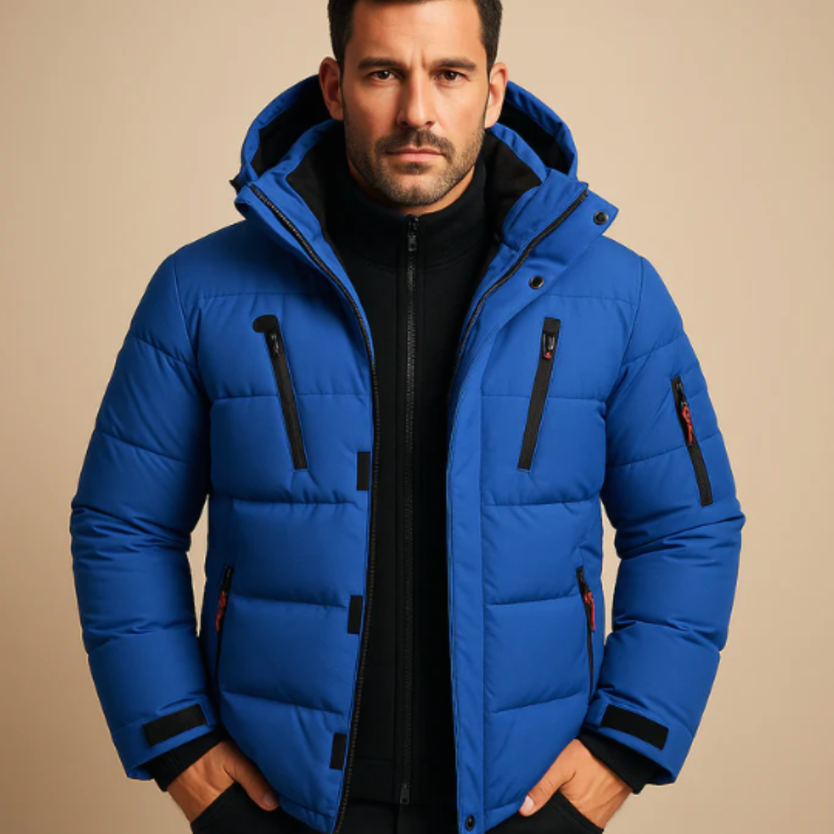 The Waverly Men’s Waterproof Warm Puffer Jacket with Hood