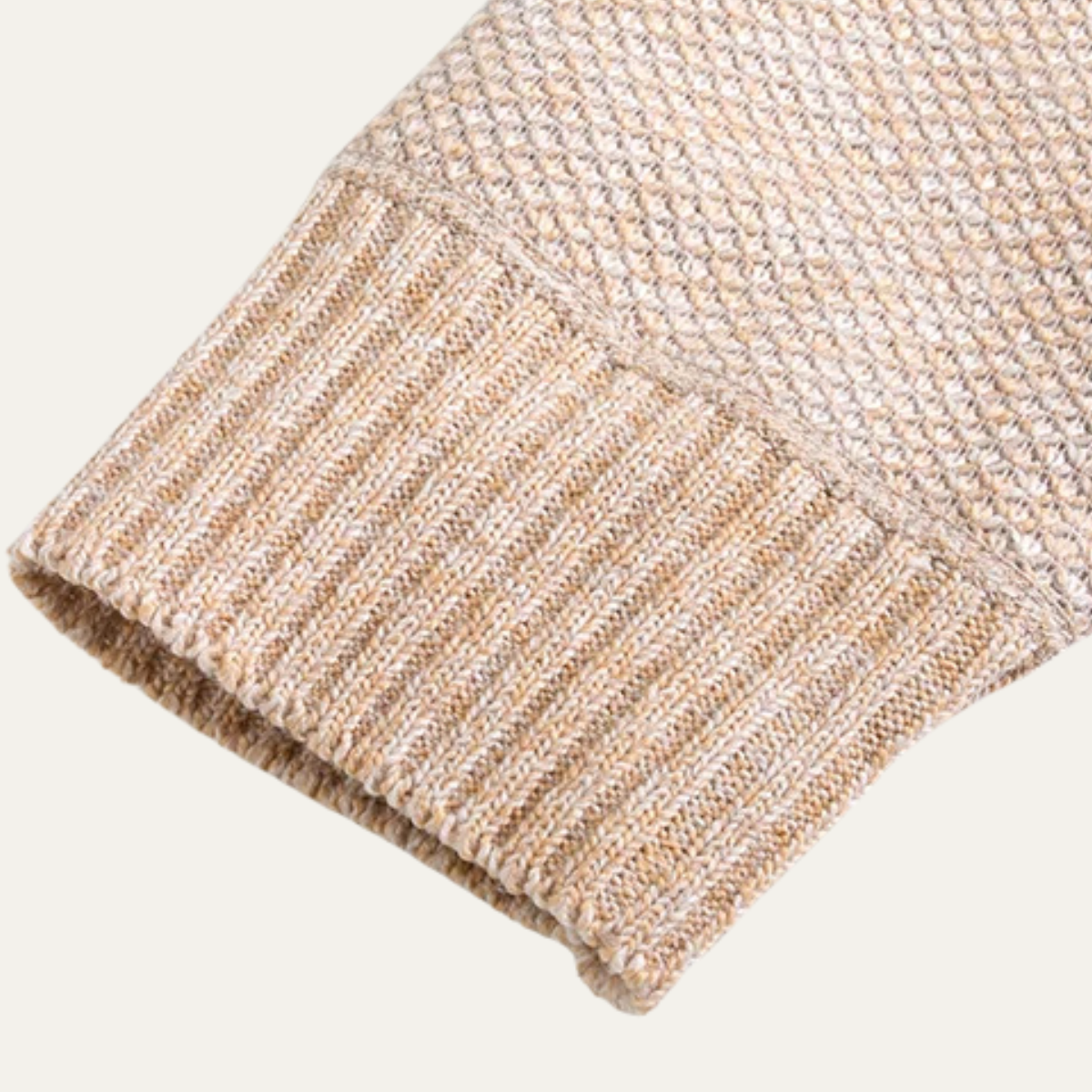 The Cala Luna Men’s Stand Collar Knit Zip Cardigan