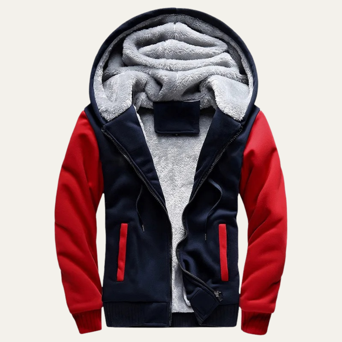 The Taormina Men’s Winter Fleece Line Zip Up Hoodie Jacket