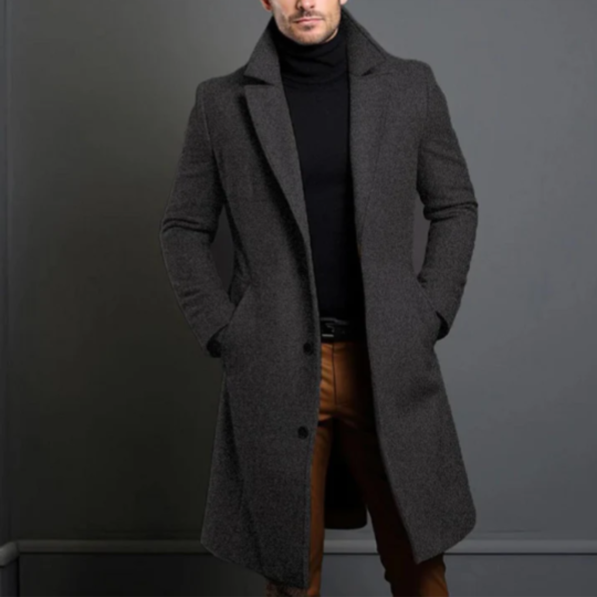 The Belmont Men’s Elegant Classic Wool Winter Overcoat