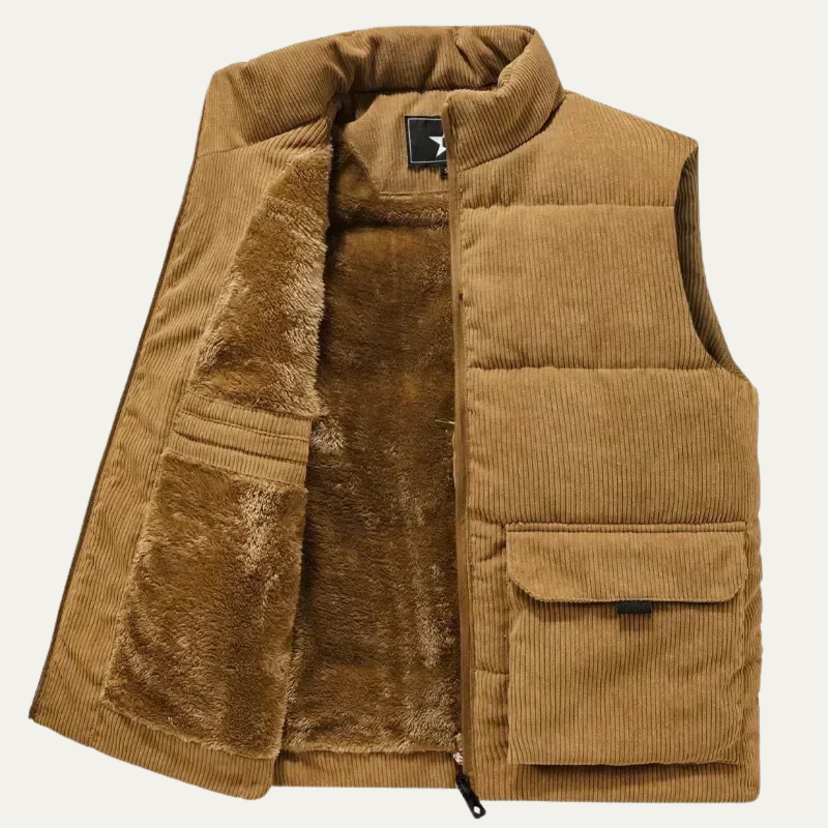 The Silverhill Men’s Corduroy Warm Padded Puffer Vest