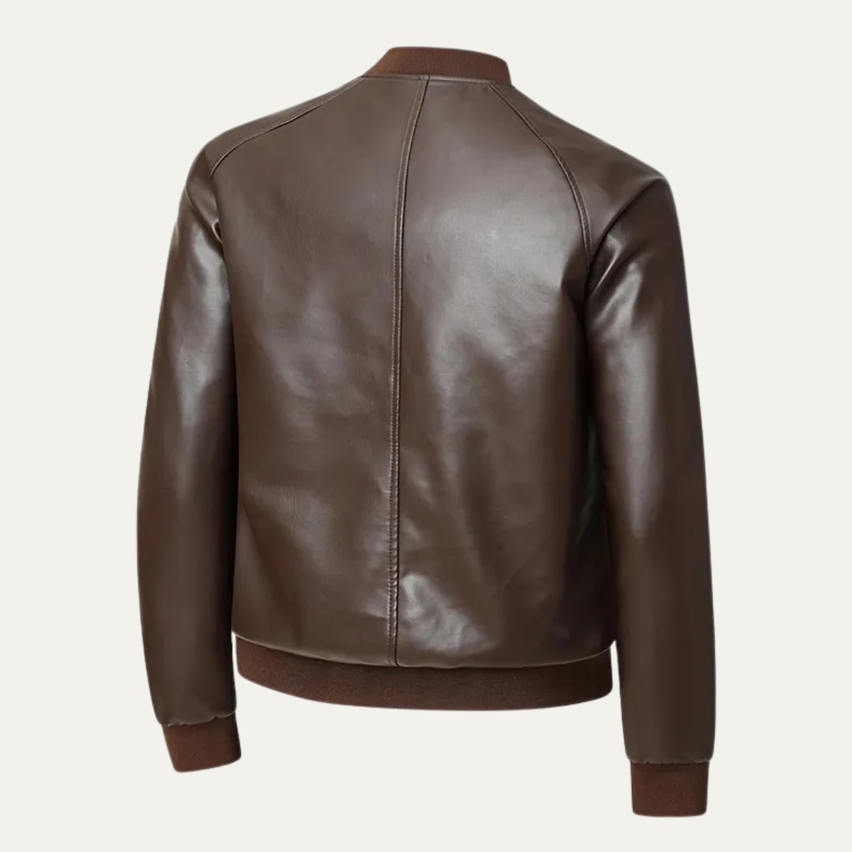 The Ashfield Park Men’s Casual Faux Leather Biker Jacket with Stand Collar