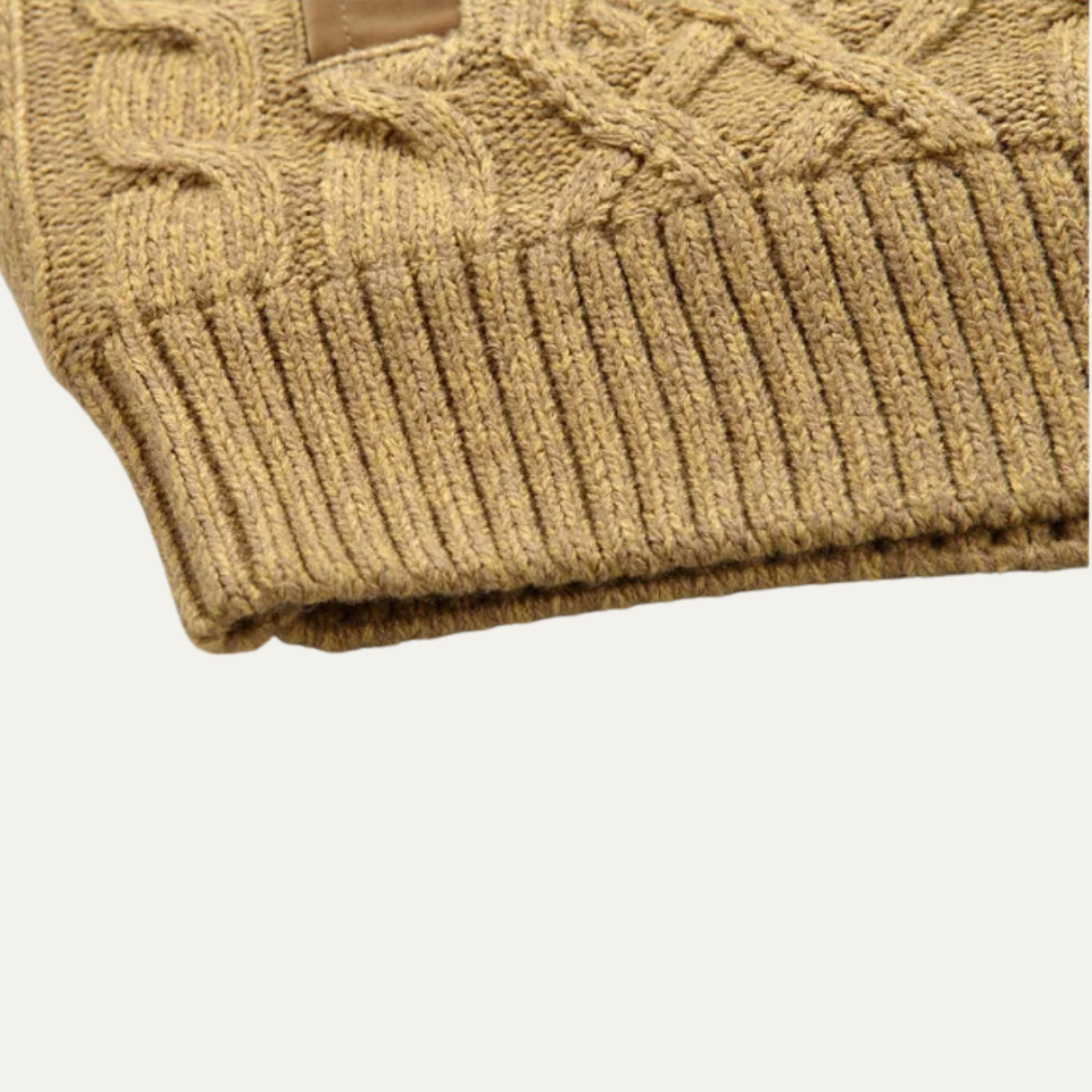 The Maplewood Men’s Winter Fleece Lined Wool Cardigan