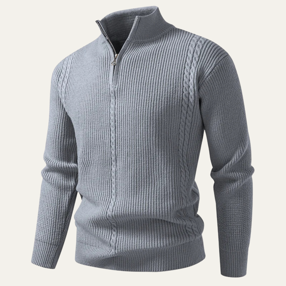 The Ashbury Men’s Stand Collar Half Zip Knit Sweater