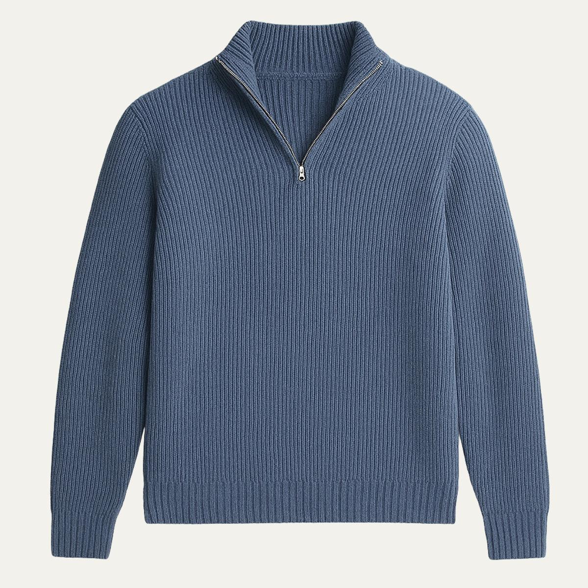The Vicenza Men’s Soft Knit Cashmere Half Zip Sweater