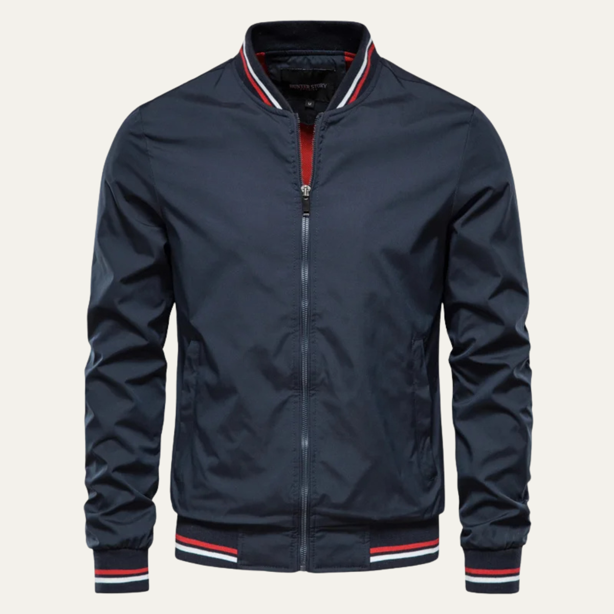 Men's Lightweight Bomber Jacket Sage Green Zip Up