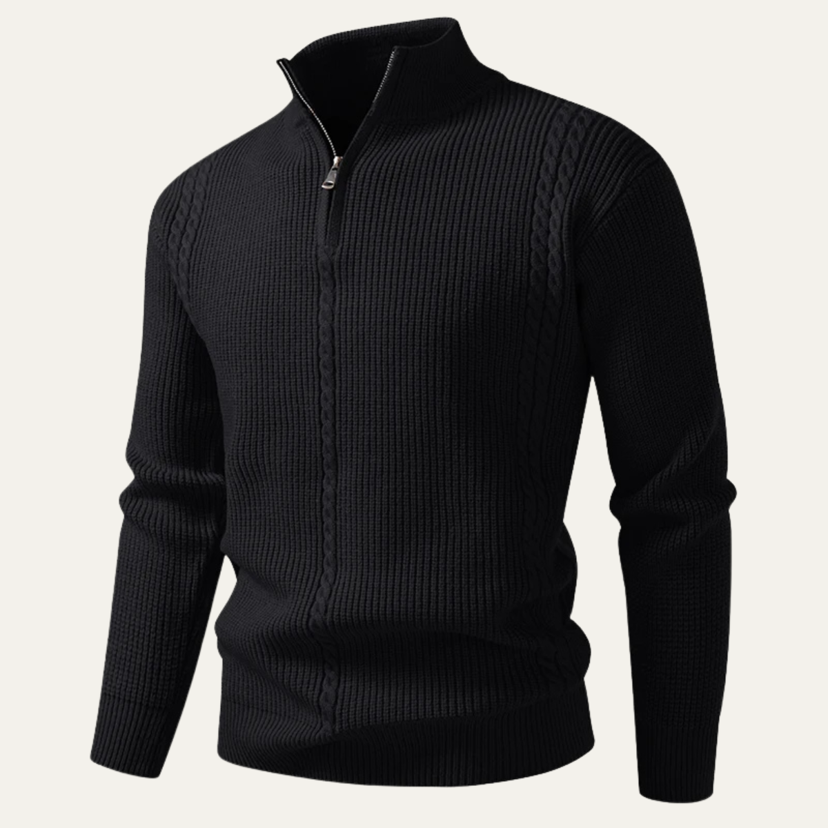 The Ashbury Men’s Stand Collar Half Zip Knit Sweater