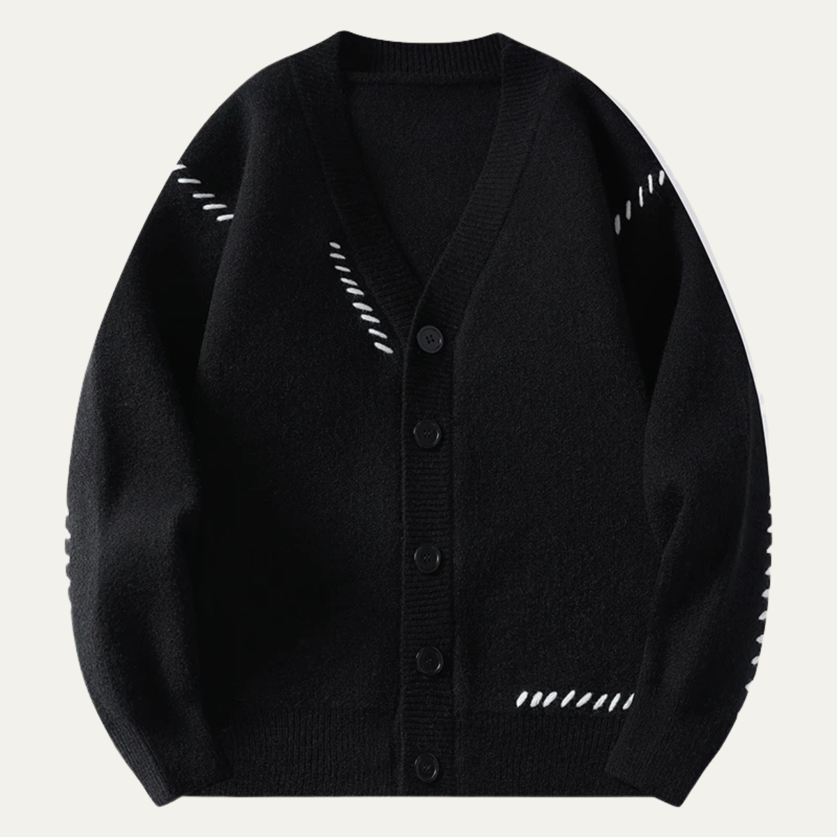 The Brexton Men’s Knitted Cardigan – Casual V Neck Button Down