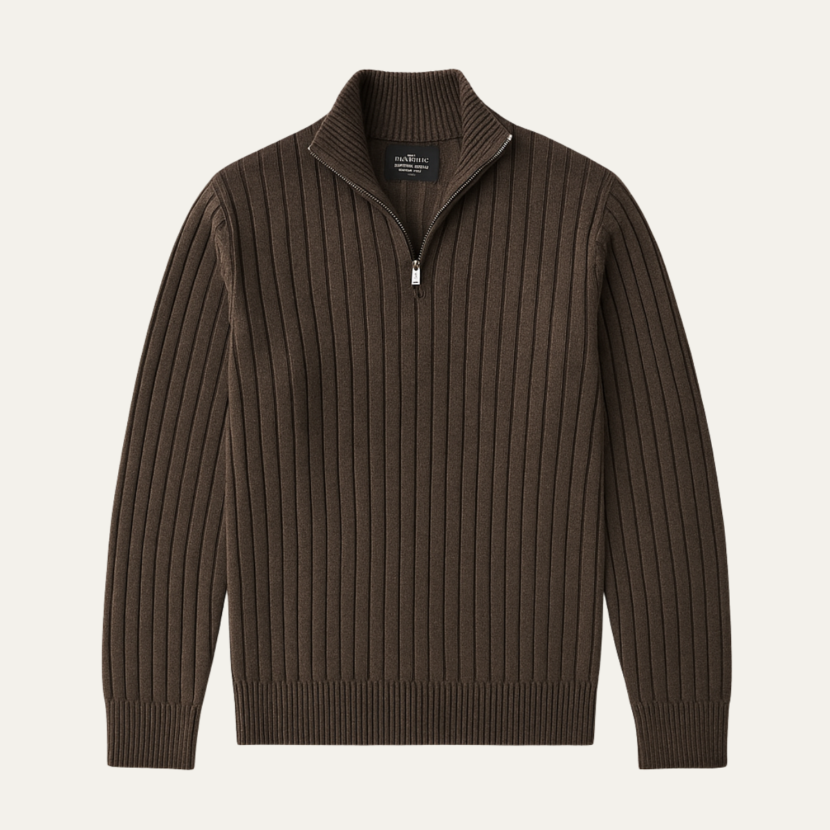 The Pembroke Men’s Premium Knit Ribbed Cotton Half Zip Sweater