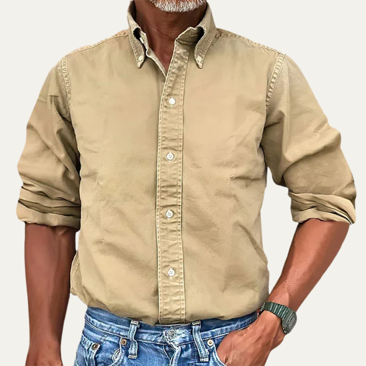 The Vercelli Men’s Solid Color Button Down Casual Shirt