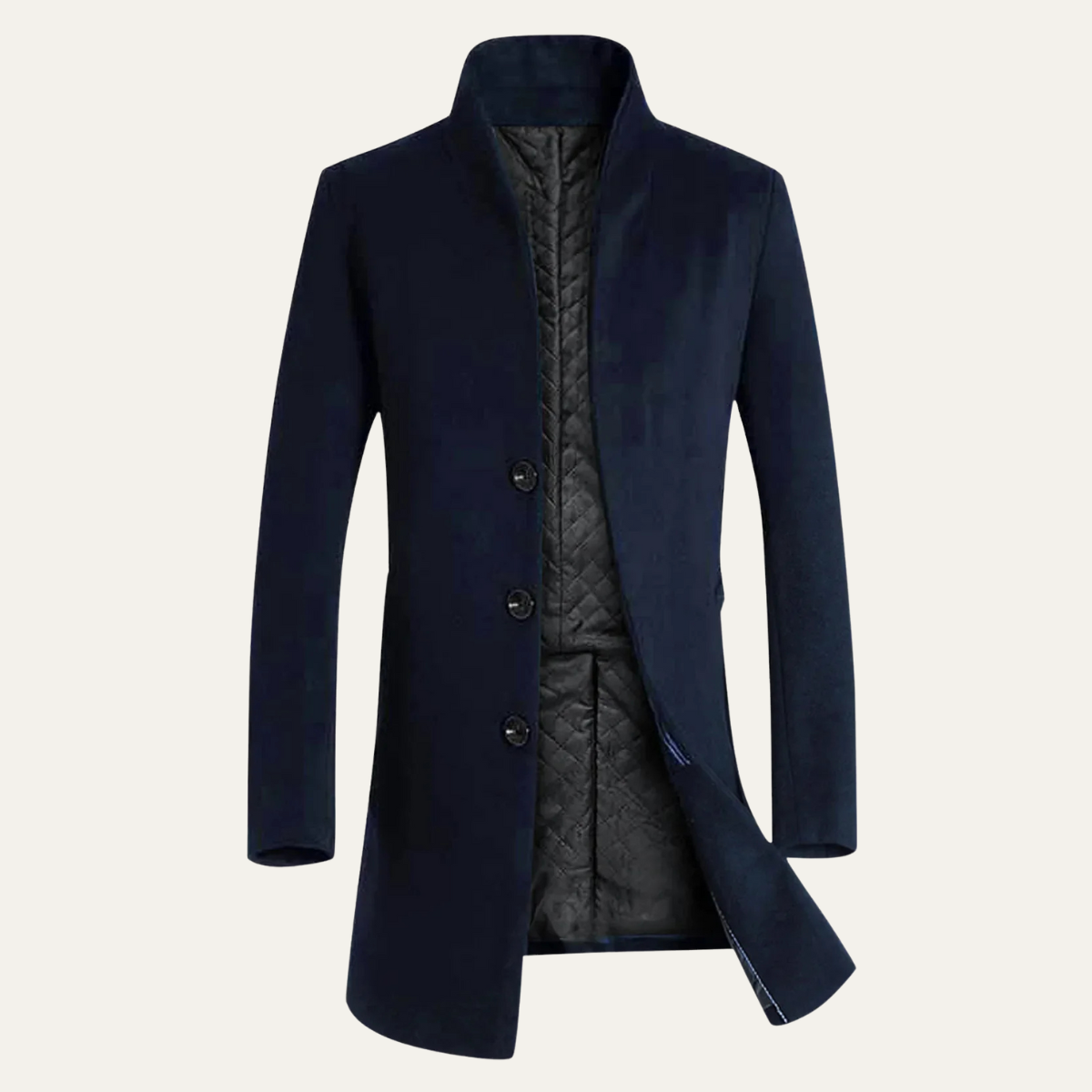The Collingwood Men's Elegant Wool Blend Single Breasted Winter Trench Coat