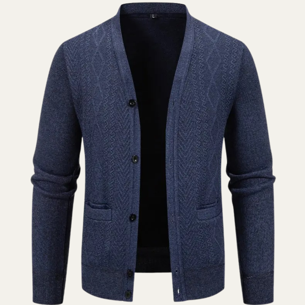 The Llangollen Men’s Button Up Casual Knit Cardigan with Pockets
