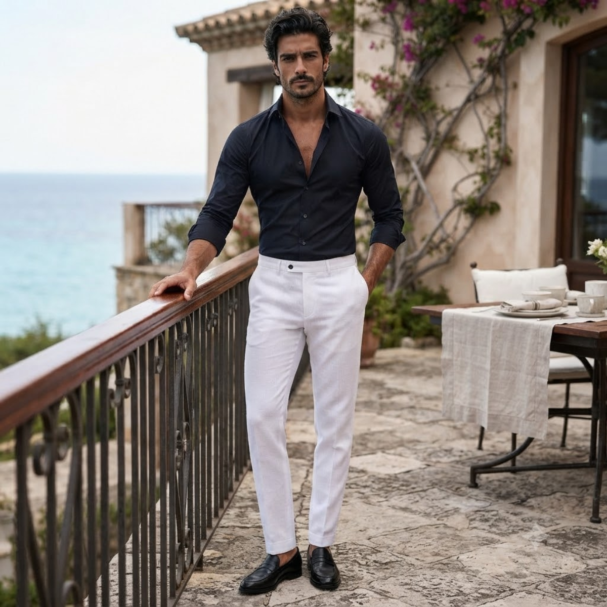 The Silverwood Men’s Casual Linen Dress Pants – Slim Fit