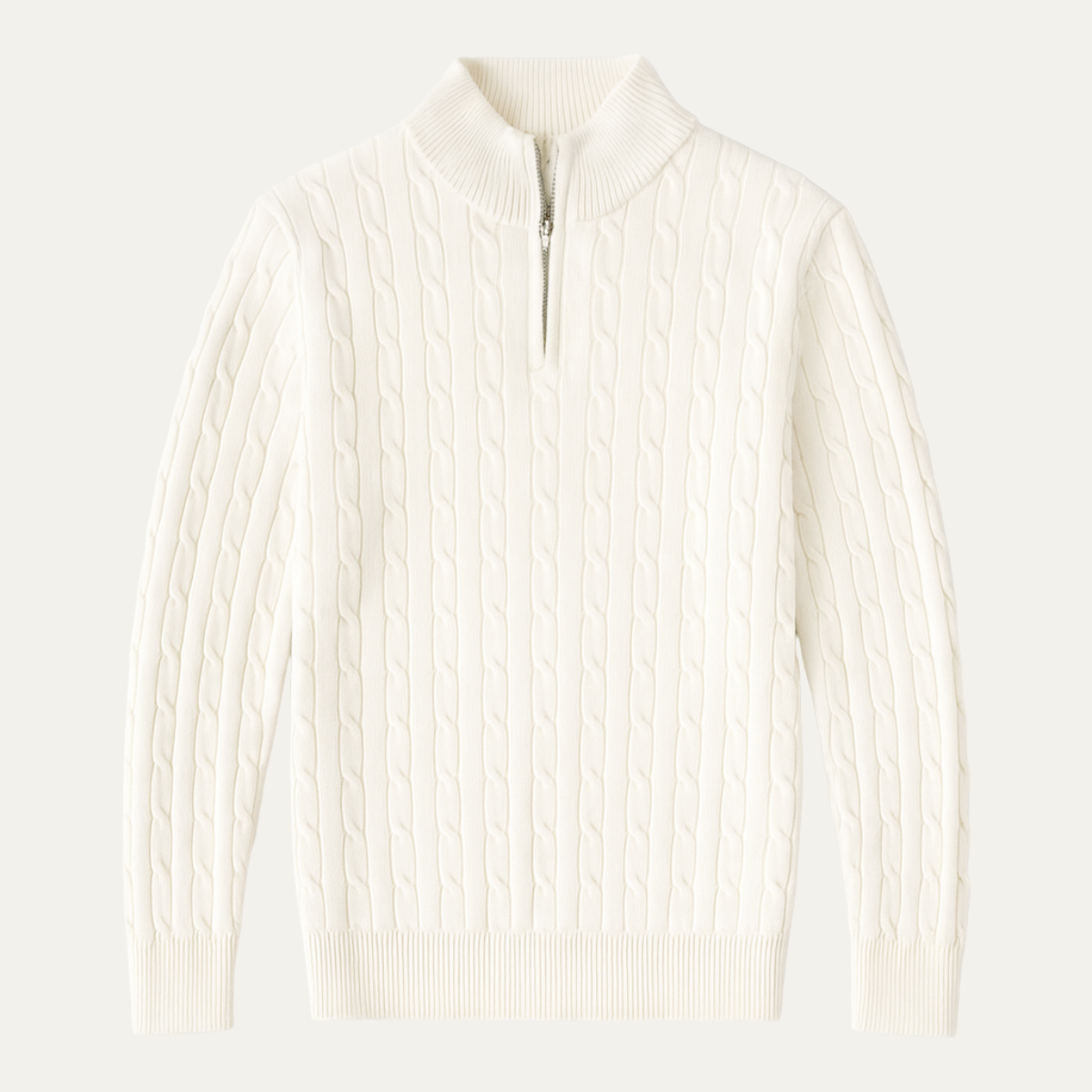The Santorini Men's Half Zip Cable Knit Sweater