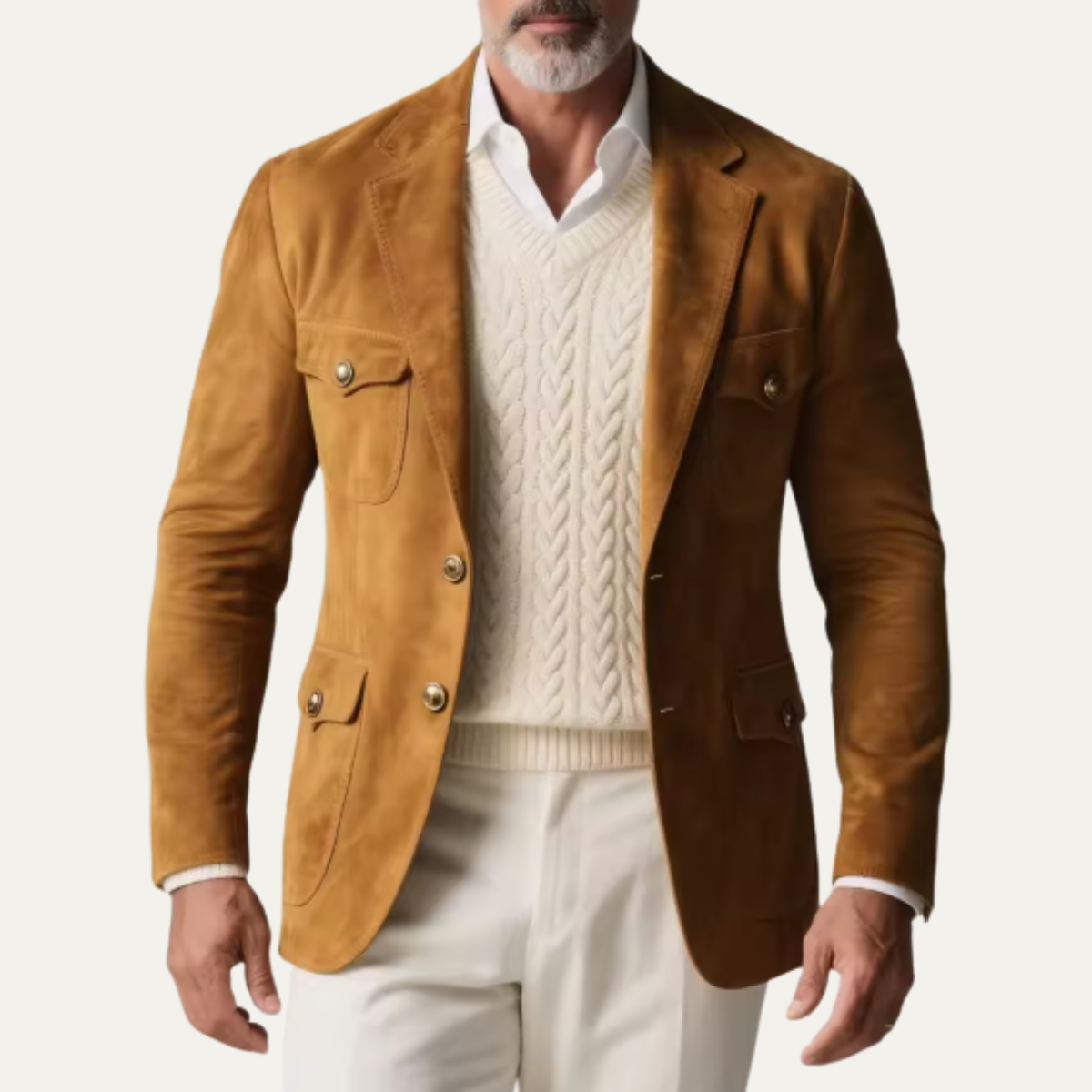 The Carrara Men’s Retro Suede Jacket with Pockets