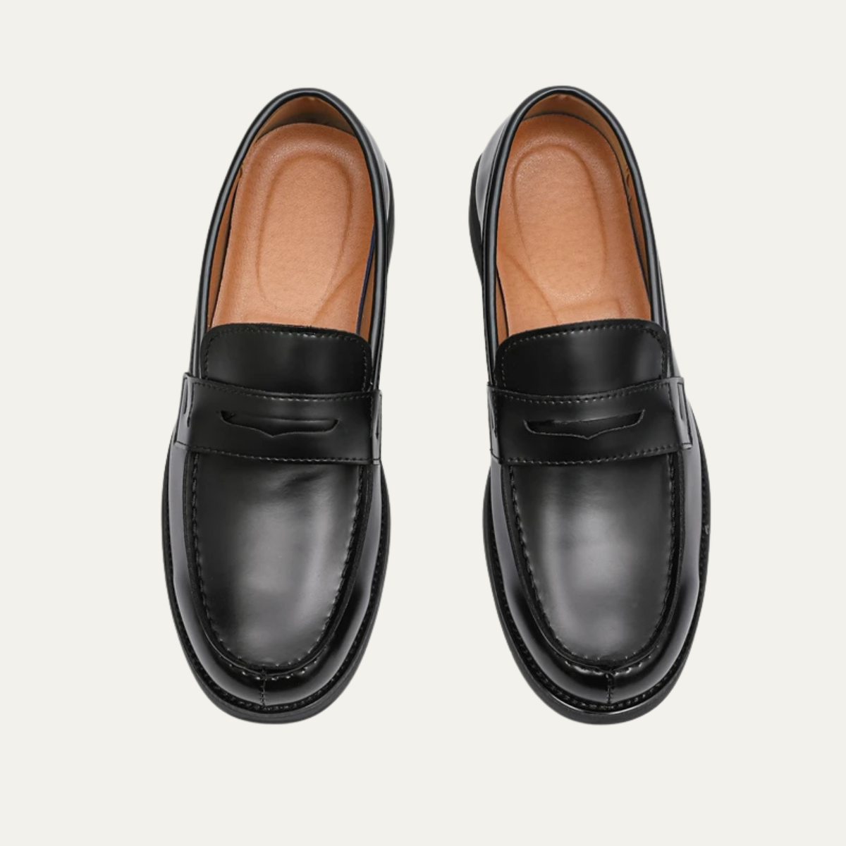 The Watercrest Hill Men’s Handmade Faux Leather Penny Loafers
