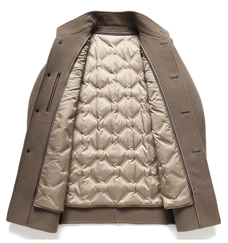 The Dana Point Men’s Padded Wool Blend Business Overcoat