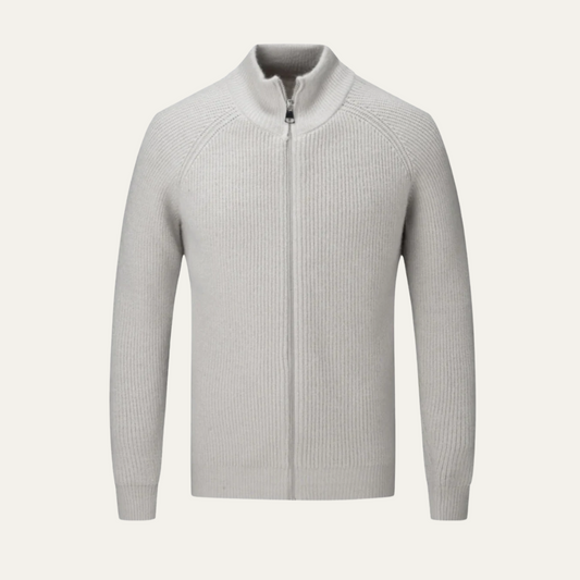 The Four Seasons Merino Knitted Zip Cardigan Sweater for Men