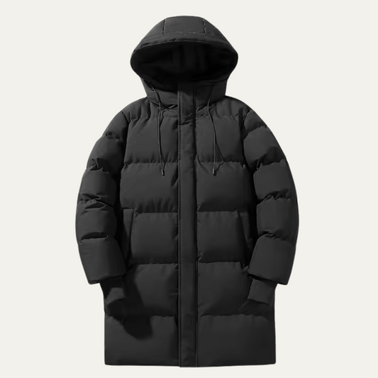 The Aspen Men’s Hooded Puffer Parka – Long, Waterproof, Padded, Multi-Pocket