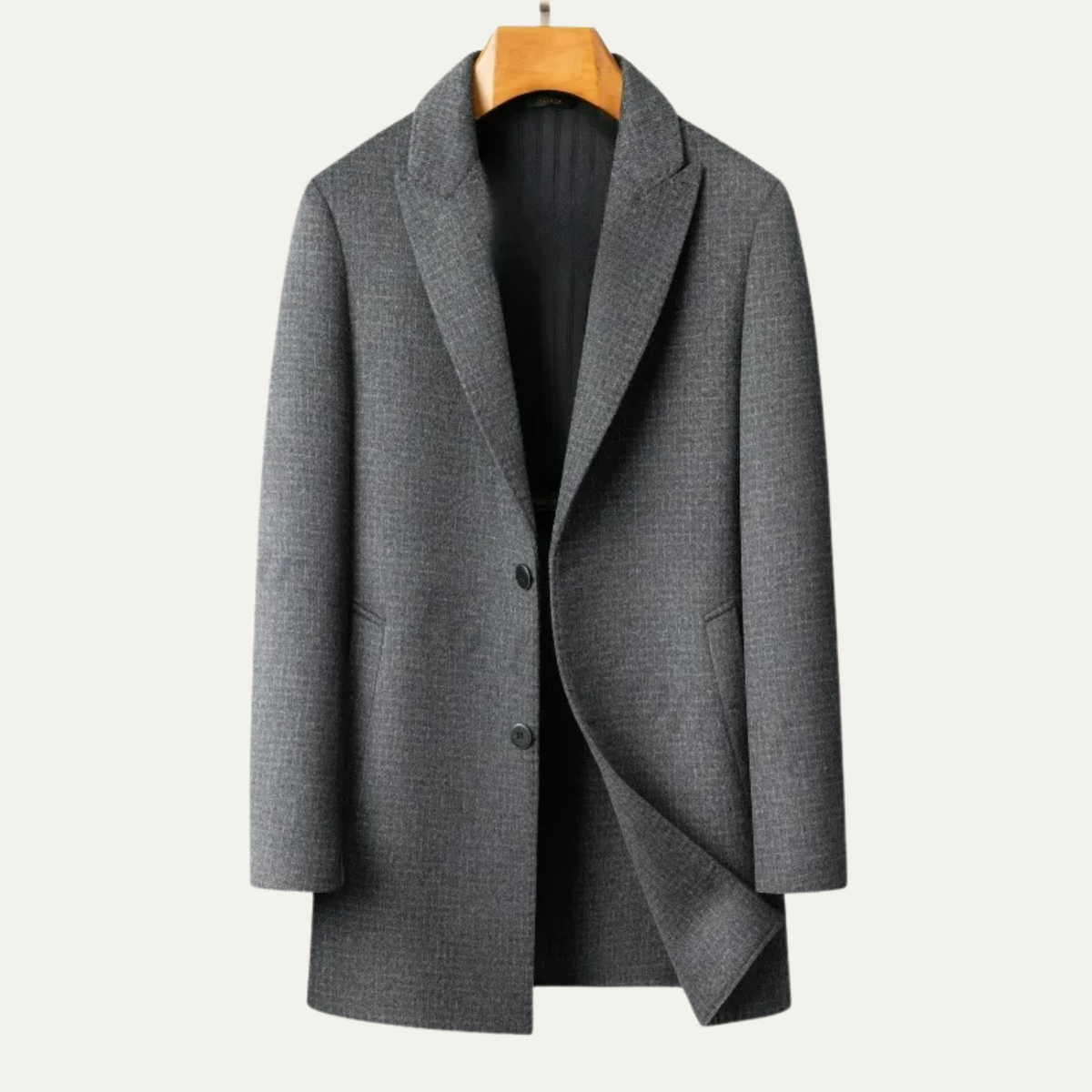 The La Villa Men’s Classic Double Faced Wool Coat