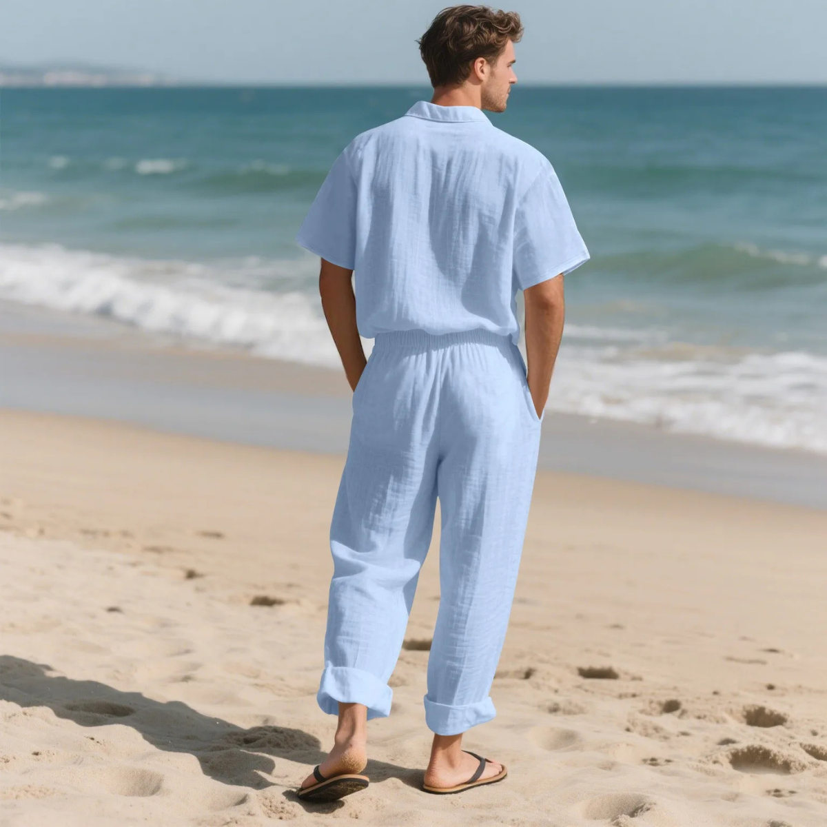 The Silvercrest Men's Lightweight Casual Two Piece – Set Shirt & Pants