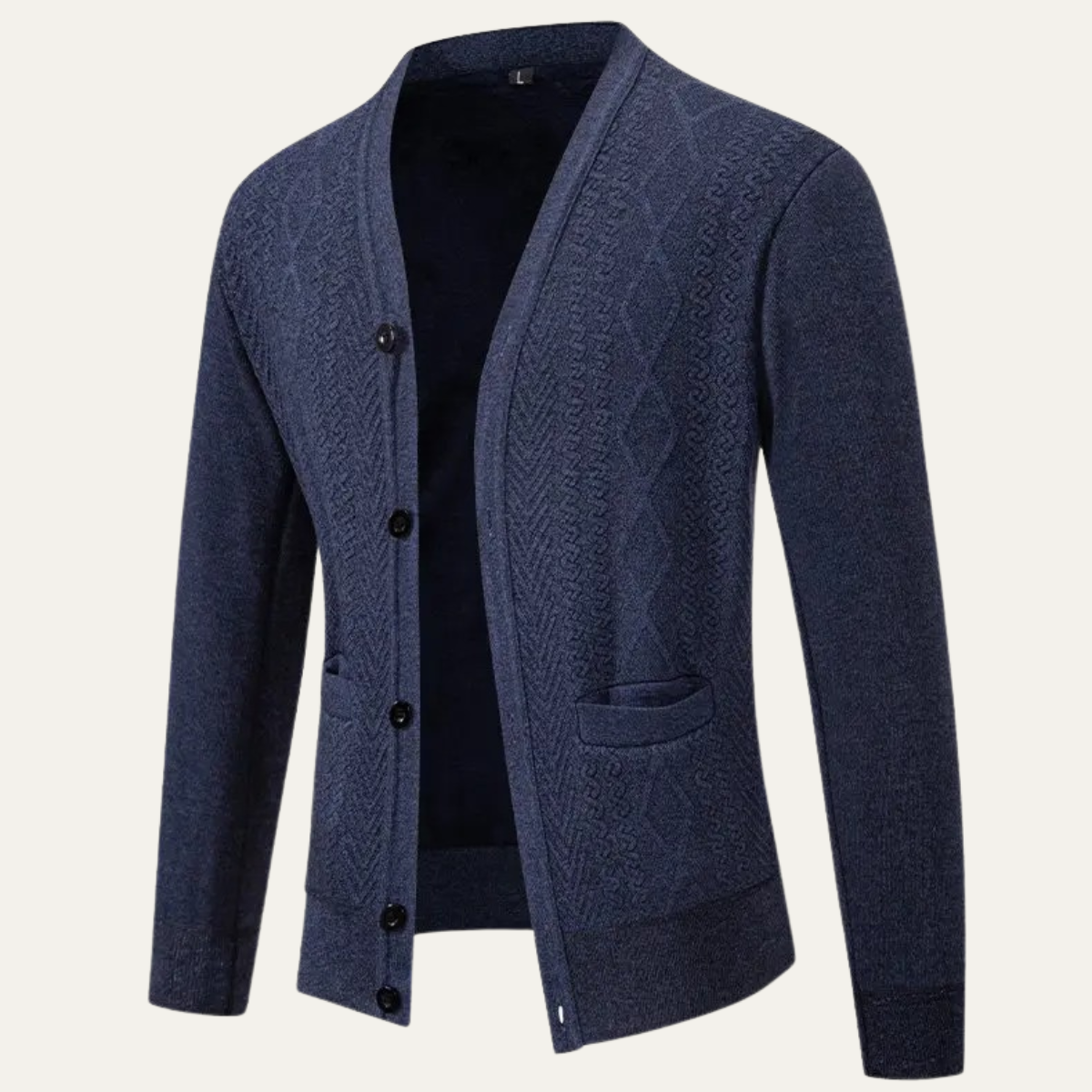 The Llangollen Men’s Button Up Casual Knit Cardigan with Pockets