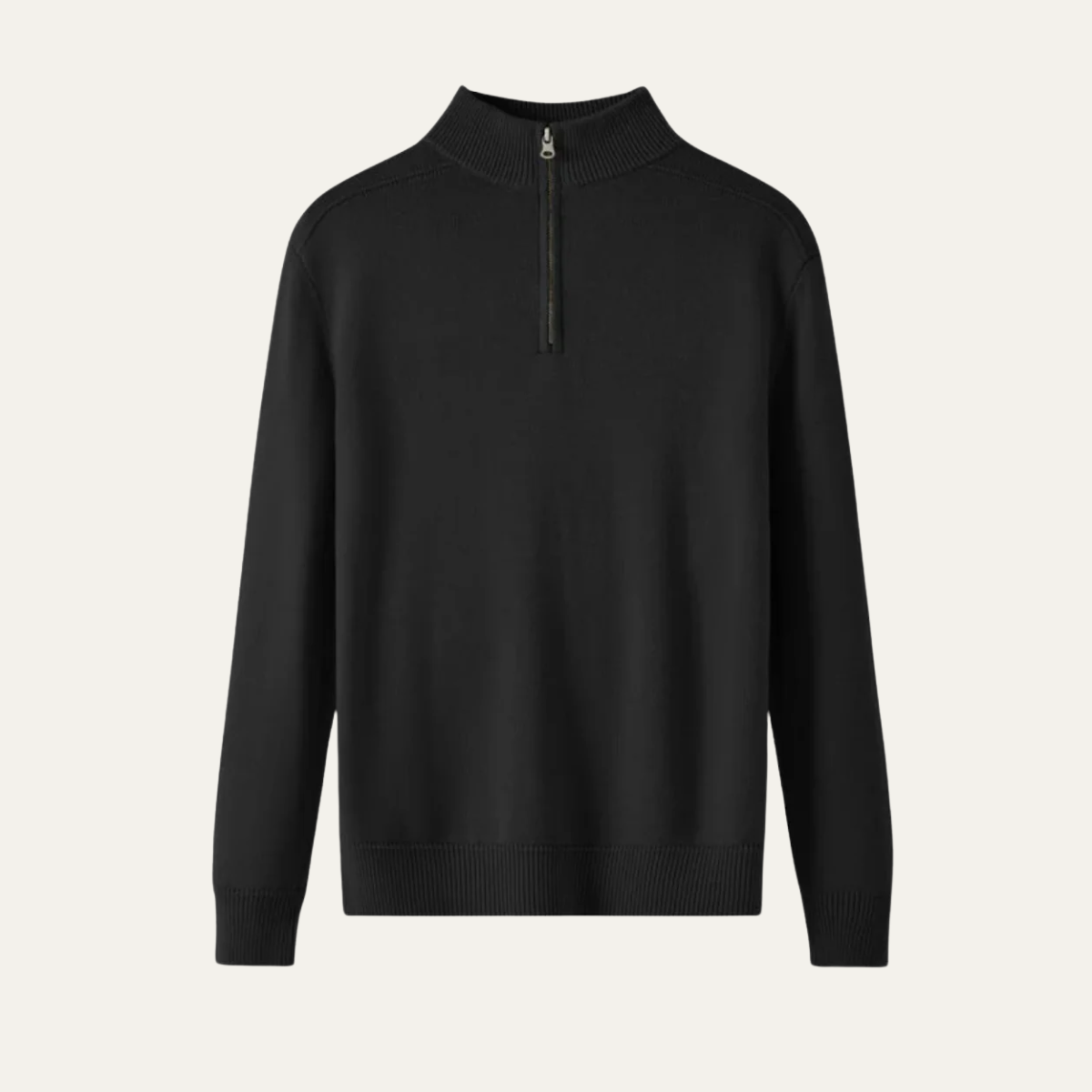 The Marriott Men’s Knitted Quarter Zip Merino Wool Sweater