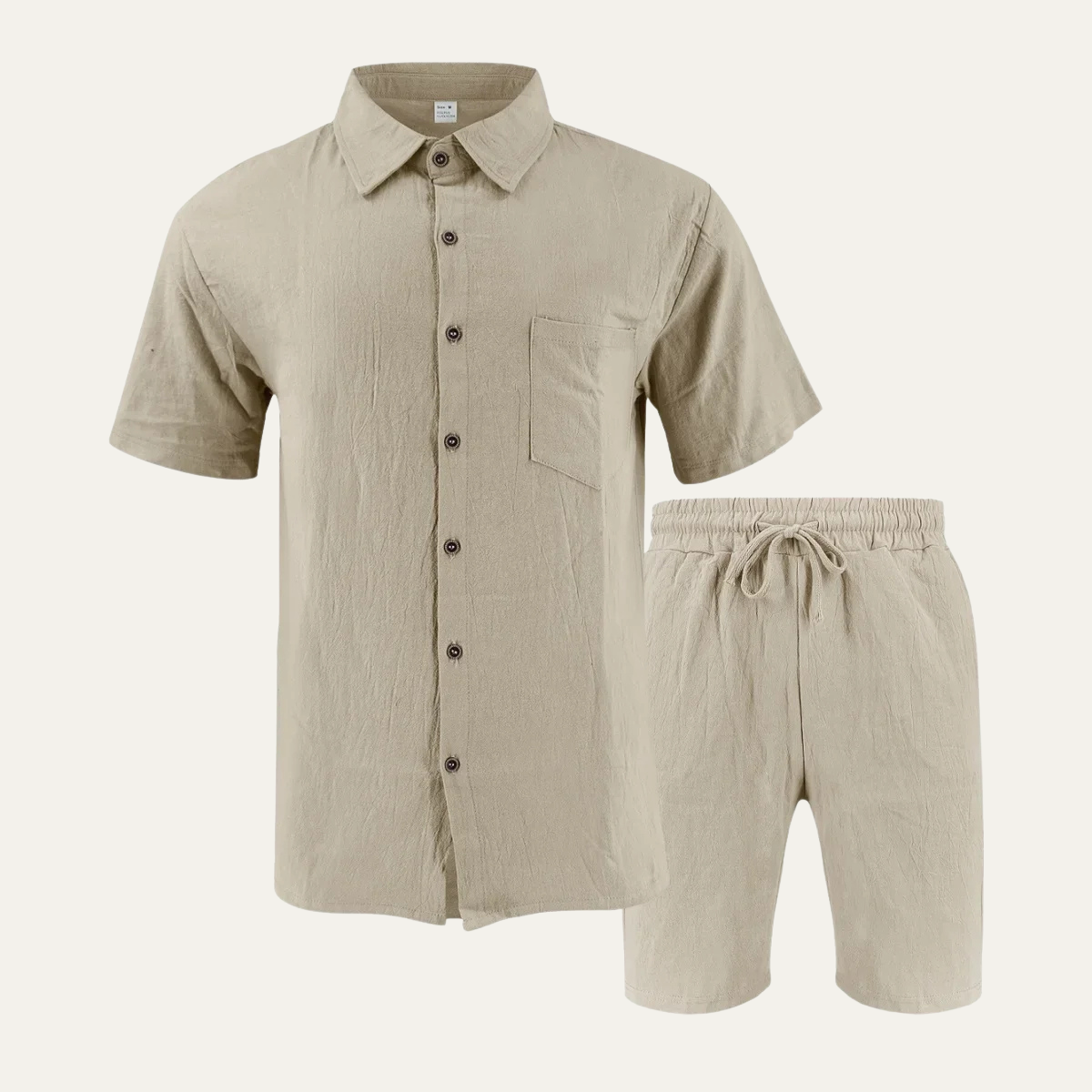 The Glenmoor Men’s Casual Summer Short Sleeve Shirt &amp; Shorts Set