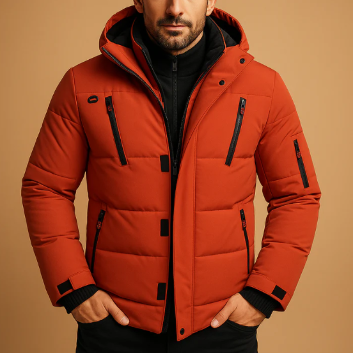 The Waverly Men’s Waterproof Warm Puffer Jacket with Hood
