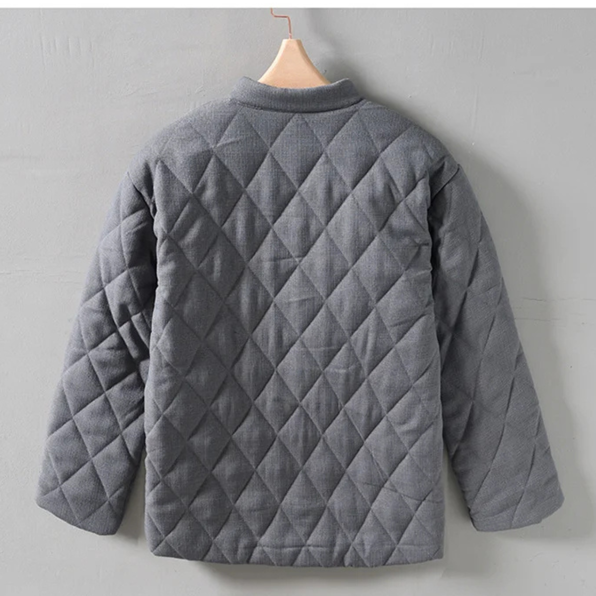 The Richmond Hill Men’s Vintage Quilted Padded Stand Collar Jacket