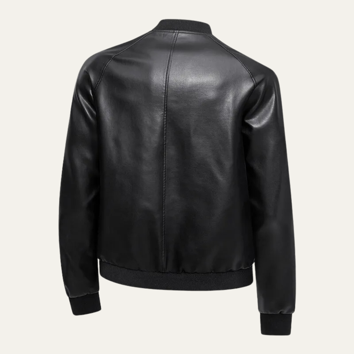The Ashfield Park Men’s Casual Faux Leather Biker Jacket with Stand Collar