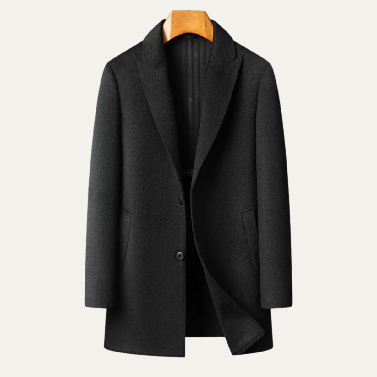 The La Villa Men’s Classic Double Faced Wool Coat