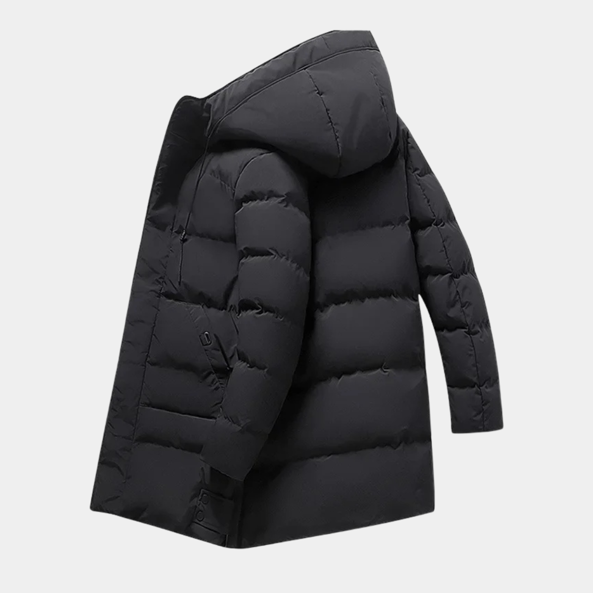 The Otranto Men’s Long Hooded Puffer Jacket with Cotton Padding