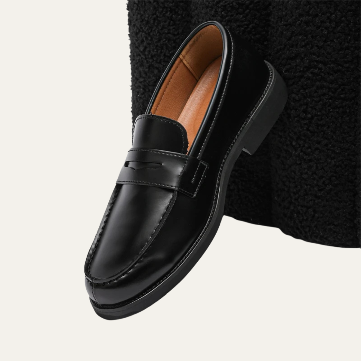 The Watercrest Hill Men’s Handmade Faux Leather Penny Loafers