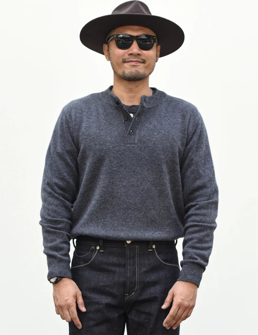 The Coronado Men’s Button Neck  Henley Knit Sweater