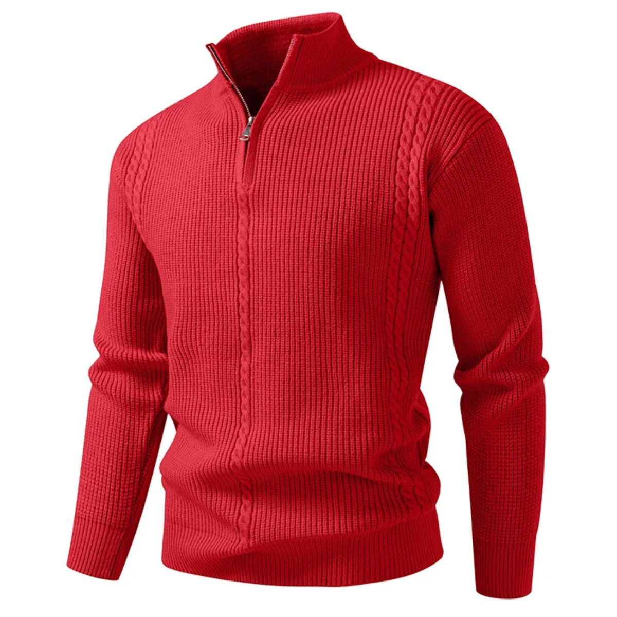 The Ashbury Men’s Stand Collar Half Zip Knit Sweater