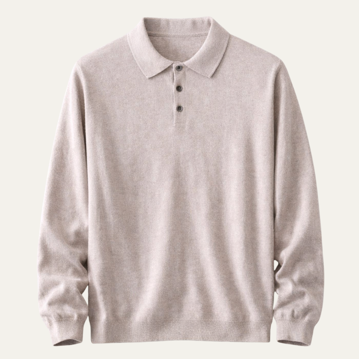 The Silverhaven Men’s Soft Cashmere Polo Collar Knit Sweater