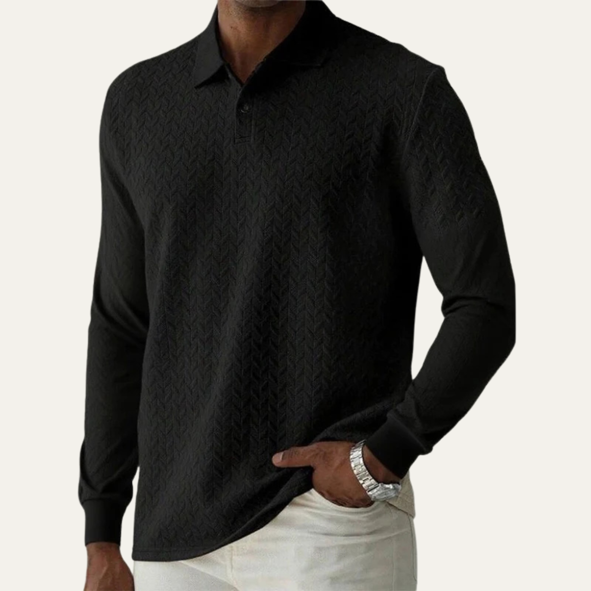 The Willowbrook Men’s Stylish Knit Polo Sweater