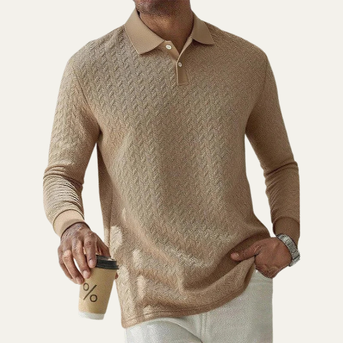 The Willowbrook Men’s Stylish Knit Polo Sweater